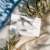 Carte d'insertion pour mariage réservé aux adultes