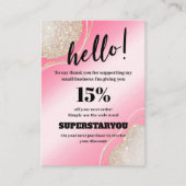 Carte d'insertion pour Merci de Parties scintillan (Devant)