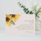 Carte d'insertion pour tournesol SUTTON, carte d'i (Debout devant)