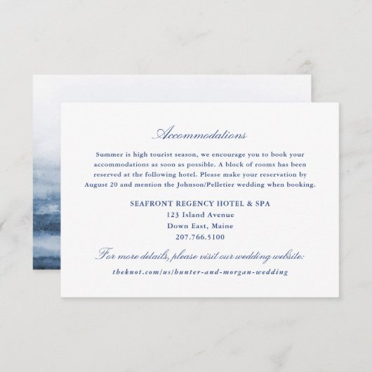 Carte d'insertion pour une chambre d'hôtel - Penob (Devant / Derrière)