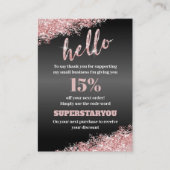 Carte d'insertion professionnelle Black Rose Gold  (Devant)