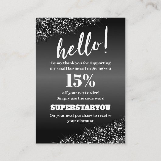 Carte d'insertion professionnelle en noir blanc Me (Devant)