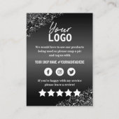 Carte d'insertion professionnelle en noir blanc Me (Dos)