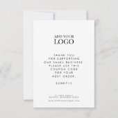 Carte d'insertion professionnelle féminine moderne (Dos)