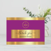Carte d'insertion professionnelle Gold Rose Merci (Debout devant)