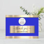 Carte d'insertion professionnelle Merci Royal Blue (Debout devant)
