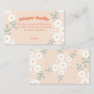 Carte d'insertion Retro Daisy Festival Diaper