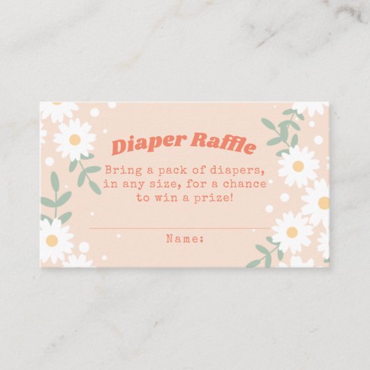 Carte d'insertion Retro Daisy Festival Diaper (Devant)