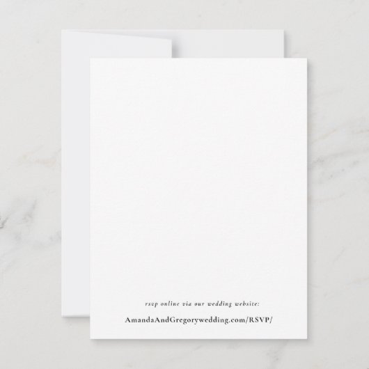 Carte d'insertion RSVP Script Classic RSVP (Dos)
