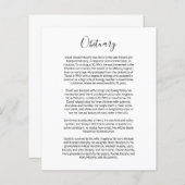 Carte d'insertion simple (Devant / Derrière)