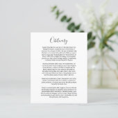 Carte d'insertion simple (Debout devant)