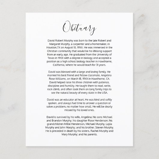 Carte d'insertion simple (Devant)