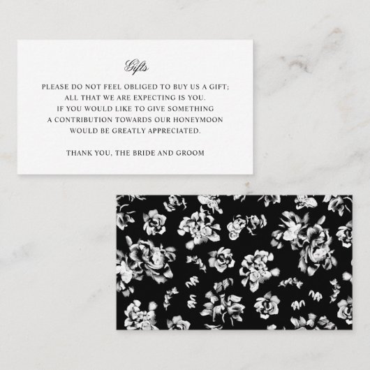 Carte d'insertion simple pour Mariage (Devant / Derrière)