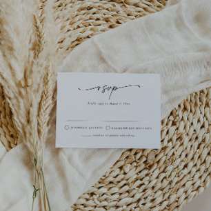 Carte d'insertion simple RSVP minimaliste moderne