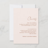 Carte d'insertion terracotta minimaliste (Devant)