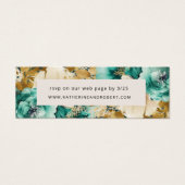 Carte d'insertion turquoise Gold Luxe Floral Maria (Devant)