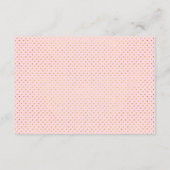 Carte d'insertion verte feuille rose mariage (Dos)