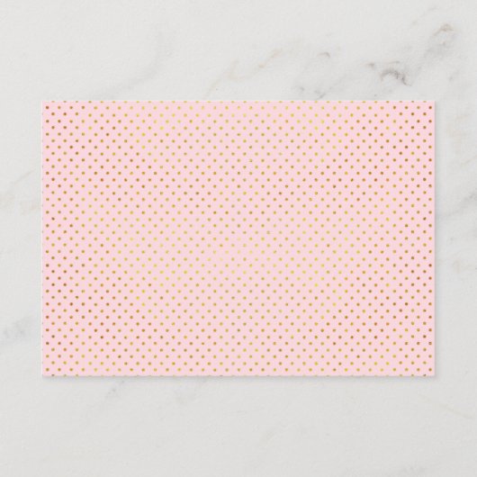 Carte d'insertion verte feuille rose mariage (Dos)