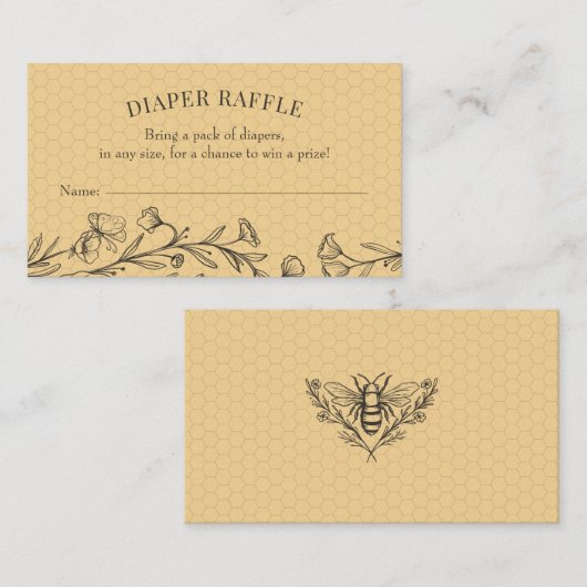 Carte d'insertion vintage Fleur sauvage de couches (Devant / Derrière)