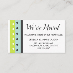 Carte d'insertion "We have Moved" (Nous avons démé