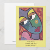 Carte d'inspiration "Beauté" Femmes d'esprit (Devant / Derrière)