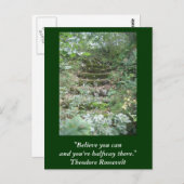 Carte d'inspiration. Citation de Roosevelt (Devant / Derrière)