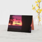 Carte d'inspiration Coucher de soleil sur le lac H (Fleur jaune)