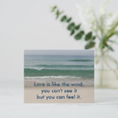 Carte d'inspiration : L'amour est comme le vent (Debout devant)