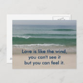 Carte d'inspiration : L'amour est comme le vent (Devant / Derrière)