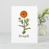 Carte d'inspiration personnalisée Marigold Strengt (Debout devant)