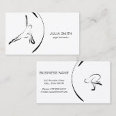 Carte d'instructeur de yoga avec deux poses de yog (Devant / Derrière)