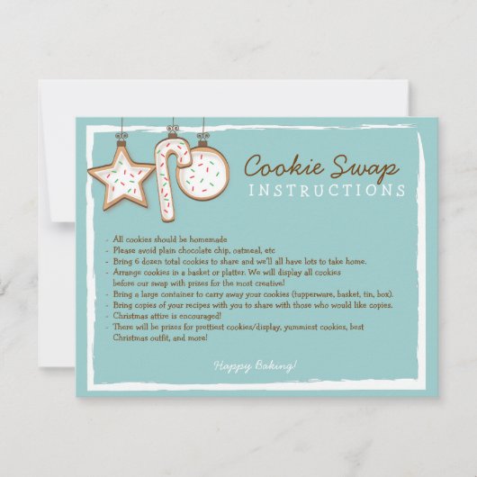Carte d'instruction Cookie Swap - Vous pouvez cust (Devant)