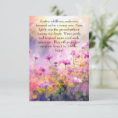 Carte d'instruction de graines de fleurs sauvages (Debout devant)