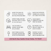 Carte d'instruction de post-soins d'injection Boto (Dos)