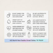 Carte d'instruction de post-soins d'injection Boto (Dos)