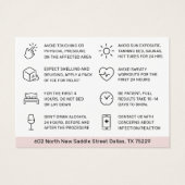 Carte d'instruction de post-soins d'injection Boto (Dos)