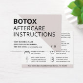 Carte d'instruction de post-soins d'injection Boto (Bureau)
