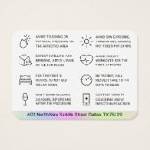 Carte d'instruction de post-soins d'injection Boto (Dos)