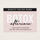 Carte d'instruction de post-soins d'injection Boto (Devant)