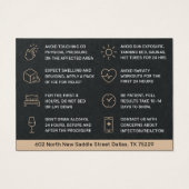 Carte d'instruction de post-soins Premium Black Bo (Dos)