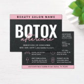 Carte d'instruction de soins après Botox Noir Prem (Bureau)