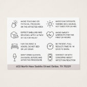 Carte d'instruction de soins après injection de Bo (Dos)