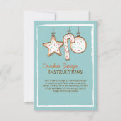 Carte d'instruction d'échange de biscuit de Noël (Devant)