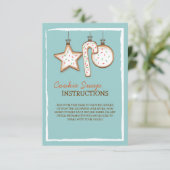 Carte d'instruction d'échange de biscuit de Noël (Debout devant)