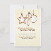 Carte d'instruction d'échange de biscuits de Noël (Devant)