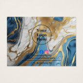 Carte d'instruction d'entretien en or bleu et marb (Dos)