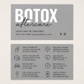 Carte d'instruction d'injection Premium Grey Botox (Devant & derrière)