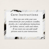 Carte d'instruction en marbre noir et blanc (Devant)