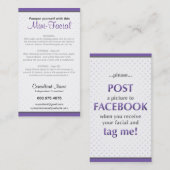 Carte d'instruction Mini-Faciale (Devant / Derrière)