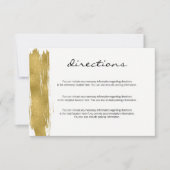 Carte d'instructions de directions avec trait de p (Devant)